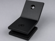 Fixed Bracket - Square - Glass to Wall - 135 Degree - Matt Black